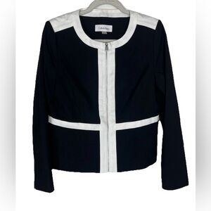 Calvin Klein‎ NWT Black & White Suit Jacket Womens Size 12P